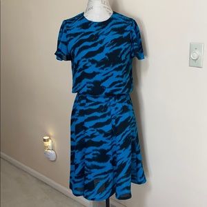 Vintage blue and black dress